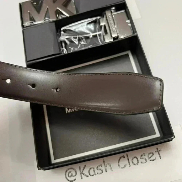 Michael Kors MK Mens Belt 4 in 1 Gift Set - Black/Brown - Picture 2 of 5